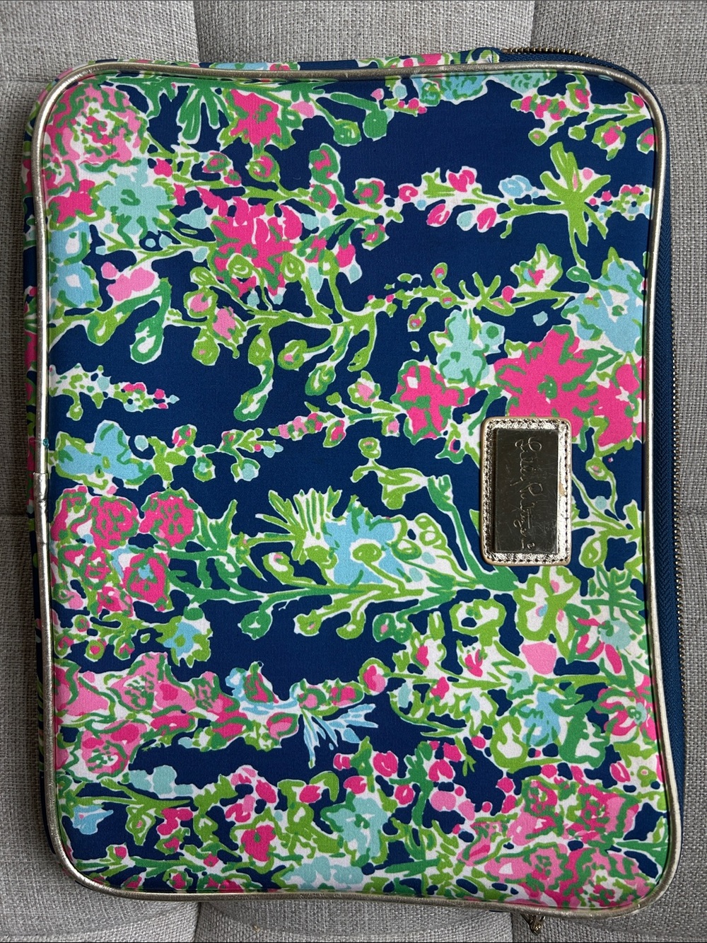 Floral Navy Pink Green Tablet Sleeve